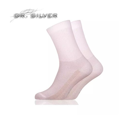 Dr. Silver Medical ezüstszálas bokazokni, fehér (41-43)