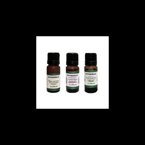 3-as illóolaj csomag: édes narancs, levendula, eukaliptusz (3x10ml)